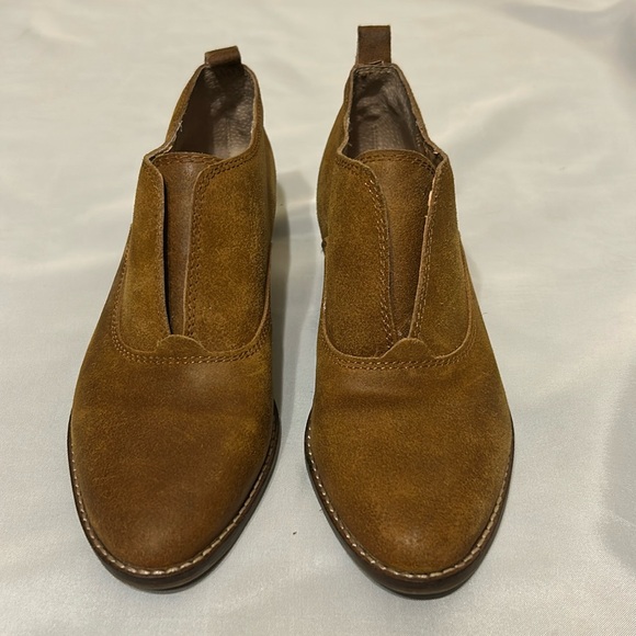 Lucky Brand Fimberly Brown Suede Leather Ankle Boots - Picture 2 of 5